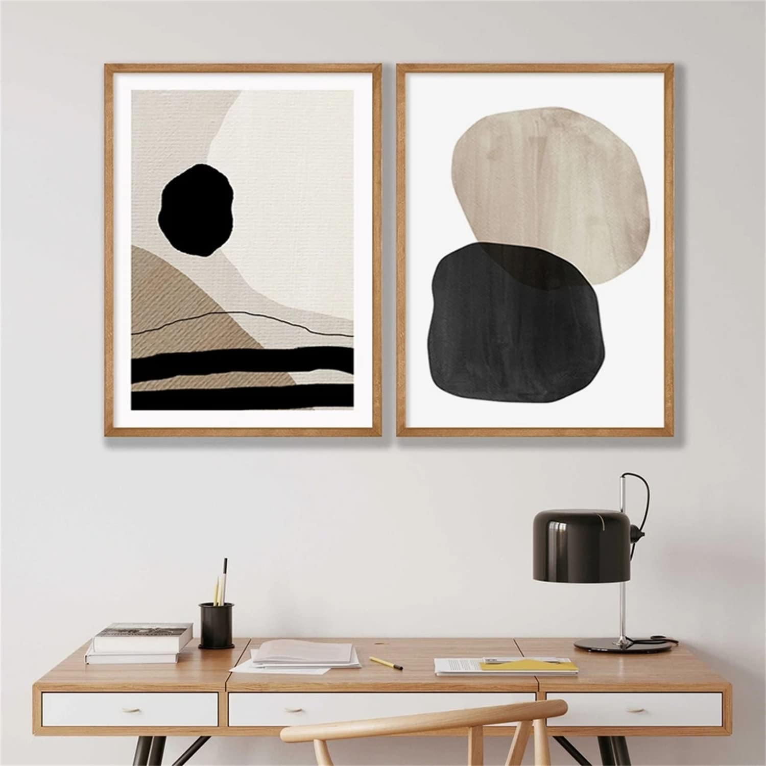 Sarah Duke Set di 3 poster da parete, moderni, con erba della pampa, vintage, su tela, per il soggiorno, senza cornice, 40 x 50 cm : Sarah Duke