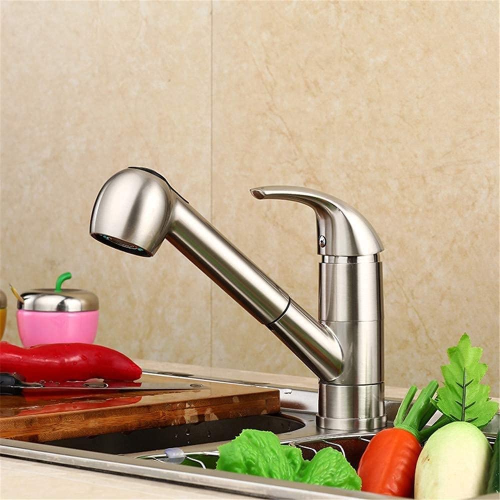 Robinet de cuisine avec tête de pulvérisation extractible 3 sections et mitigeur