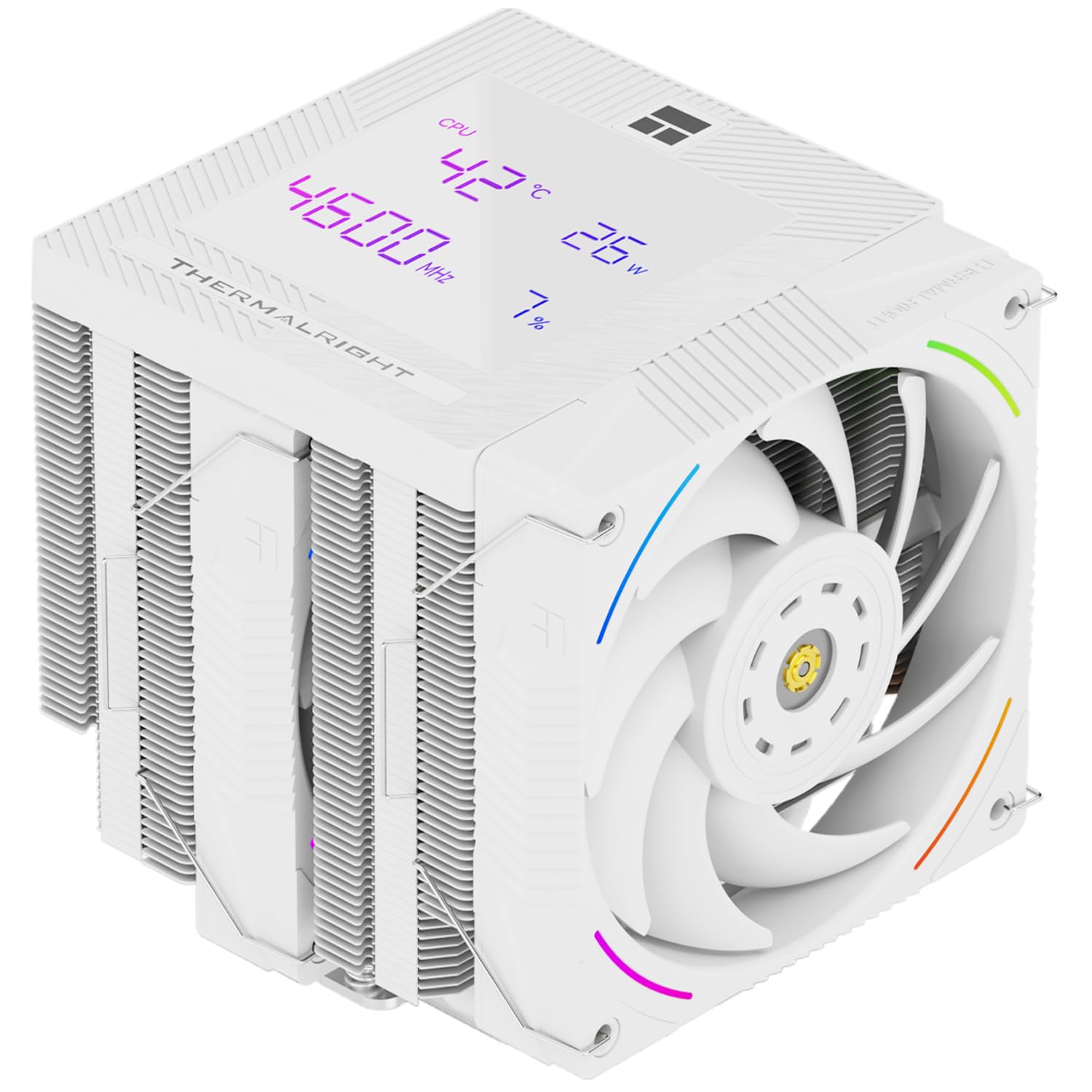 Thermalright Phantom Spirit 120 Digital Snow CPU Air Cooler,7 Heat Pipes,Dual CPU Fans,Magnetic Attraction-Digital Screen,2150RPM+10%,for AM4/AM5/