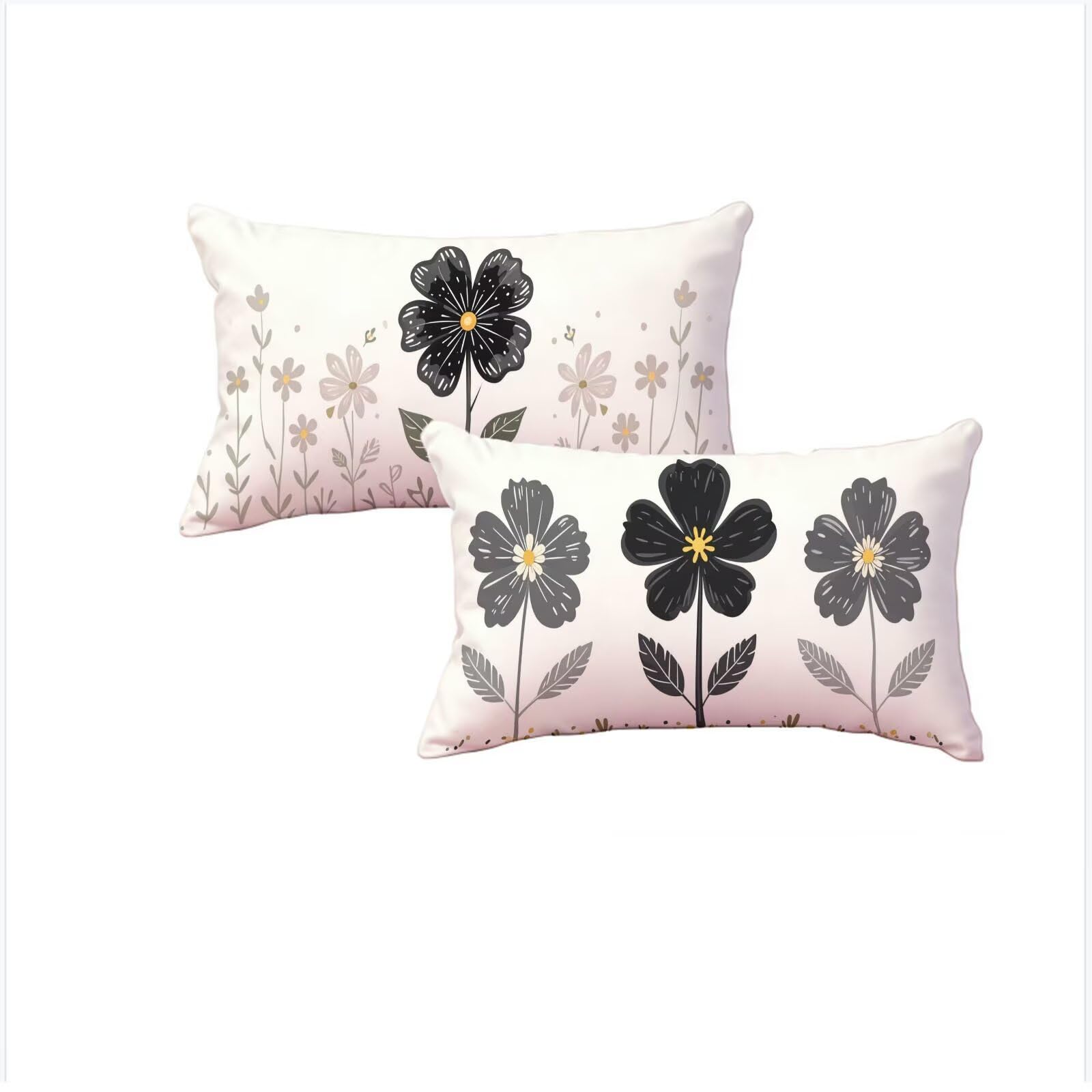 Housse coussin 50x70cm taies oreillers velours gris géométrique canapé