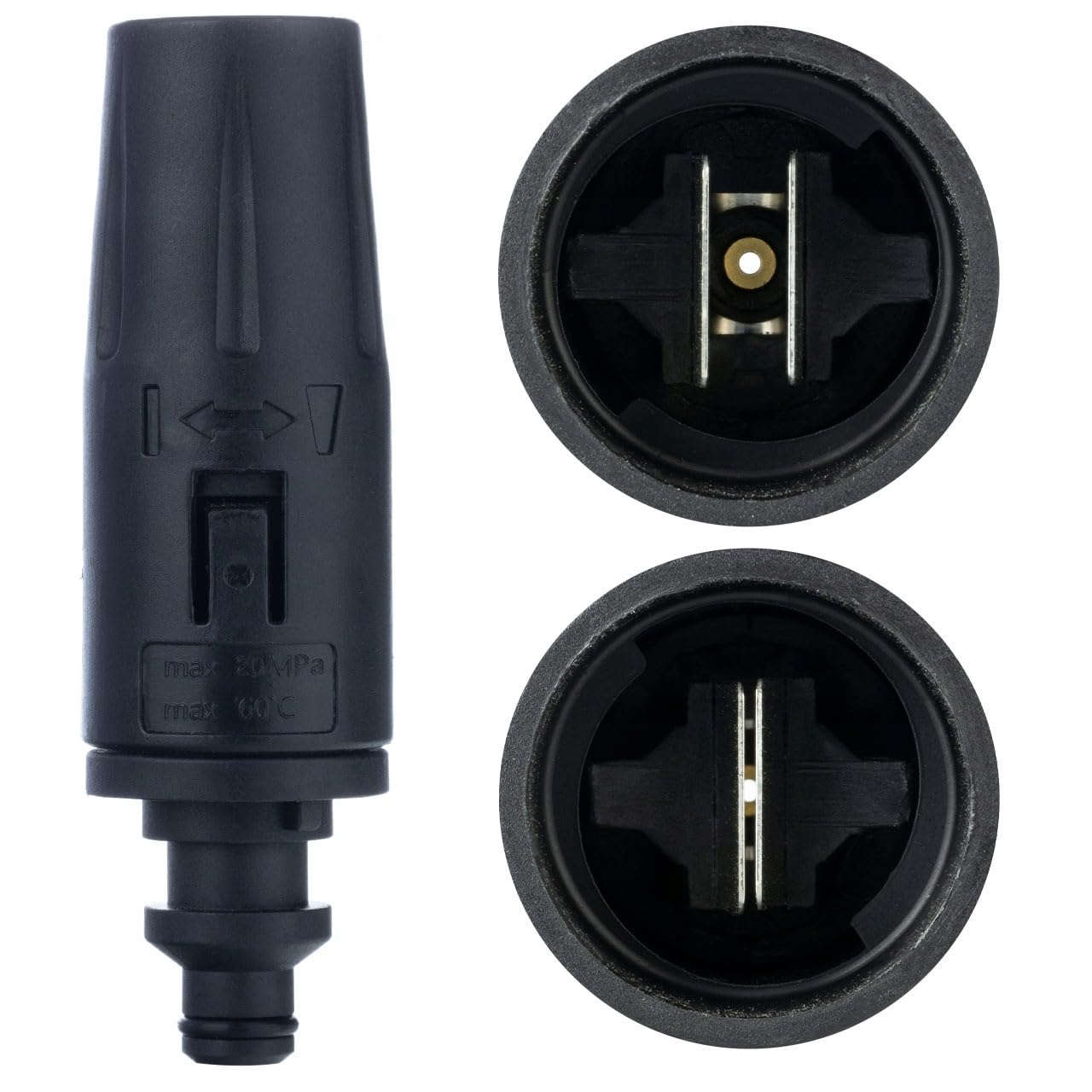 Rosfix Pistola Alta Pressione VARIO con Tubo 8m – Ugello Regolabile, Click/Quick Connect | ricambio per idropulitrice Bosch, AR, Black&Decker, Michelin | Accessorio Lavaggio