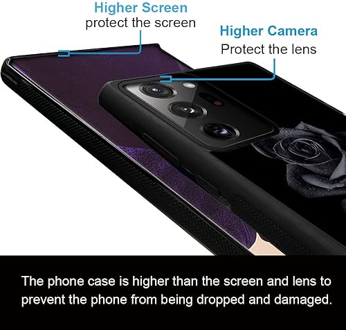 Miniatura 2 de DJSOK Funda compatible con Samsung Galaxy Note 20 Ultra, diseño con patrón de parachoques trasero, esquinas reforzadas antiarañazos, caver de TPU