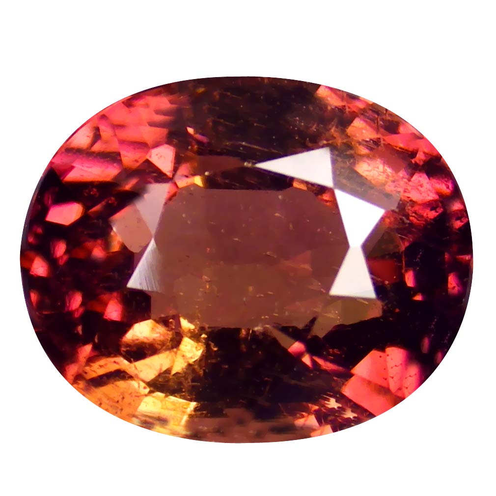 Tourmaline rose orange 2,11 ct coupe ovale d'exception pour haute joaillerie