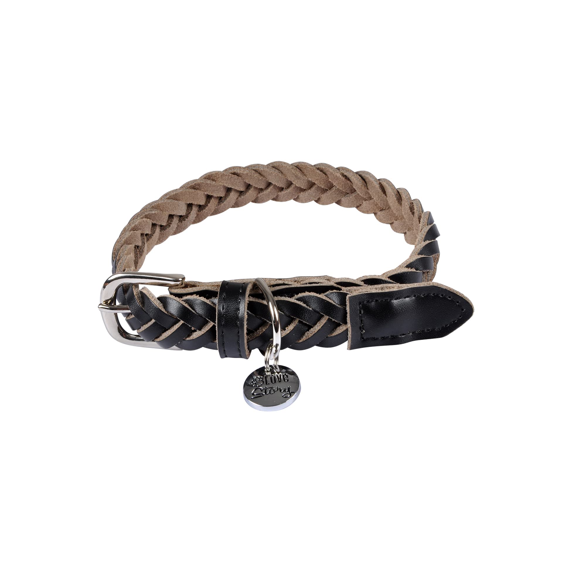 SONDEY Paris Prix Adjustable Braided Dog Collar 30-45 cm Black