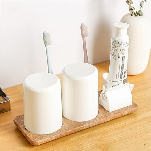 Livlab Exprimidor de pasta de dientes tubo, soporte de asiento de pasta de dientes rodante para accesorios de baño (TZ-Mix)