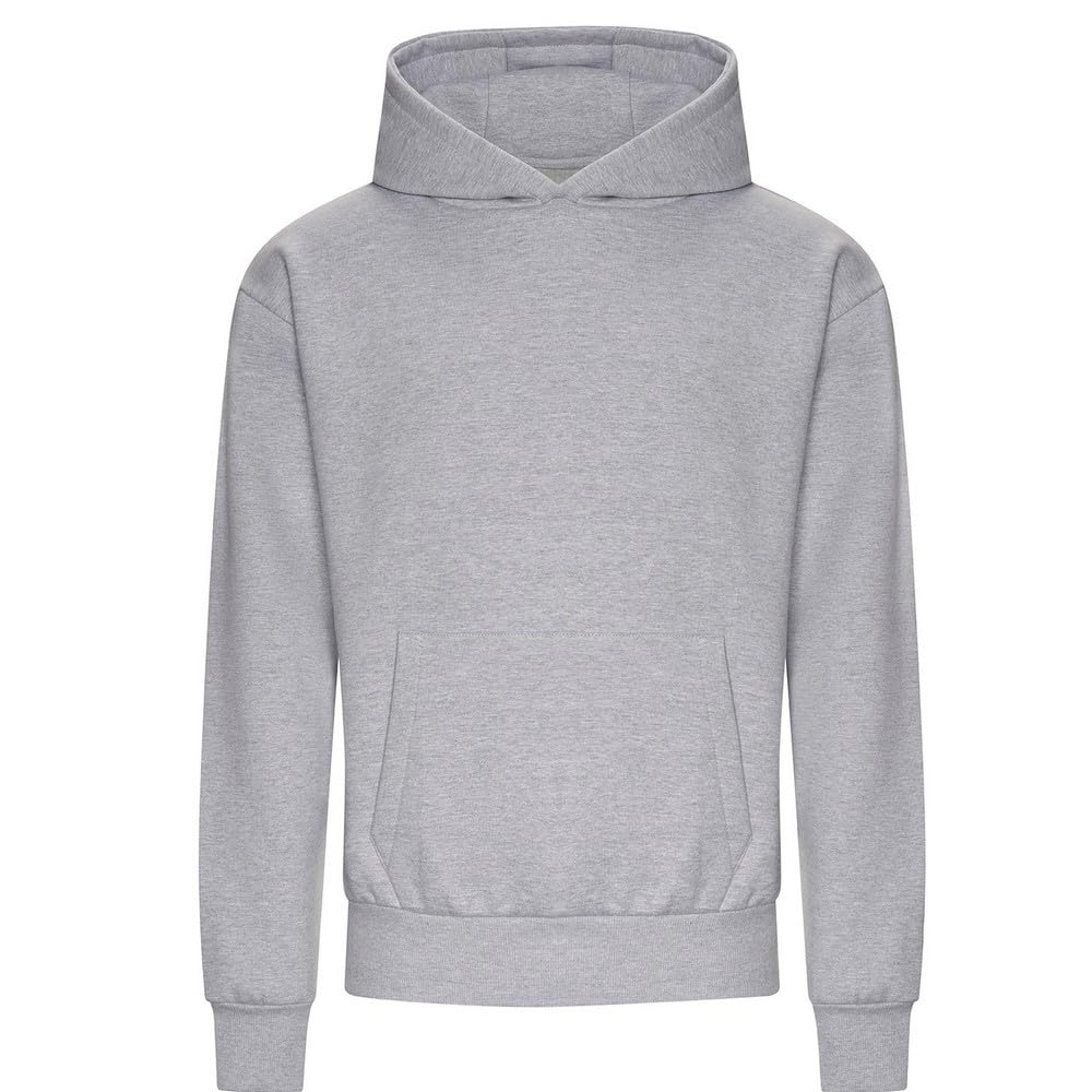 AWDis Unisex Adult Signature Heather Heavyweight Hoodie (XXL) (Grey)