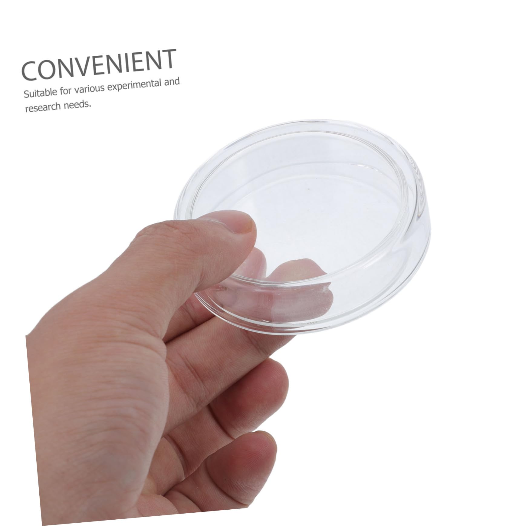 6piezas Placas De Petri Transparentes Placa De Cultivo De Borosilicato Para Células y Tejidos Bandeja De Petri De Laboratorio Con Tapas