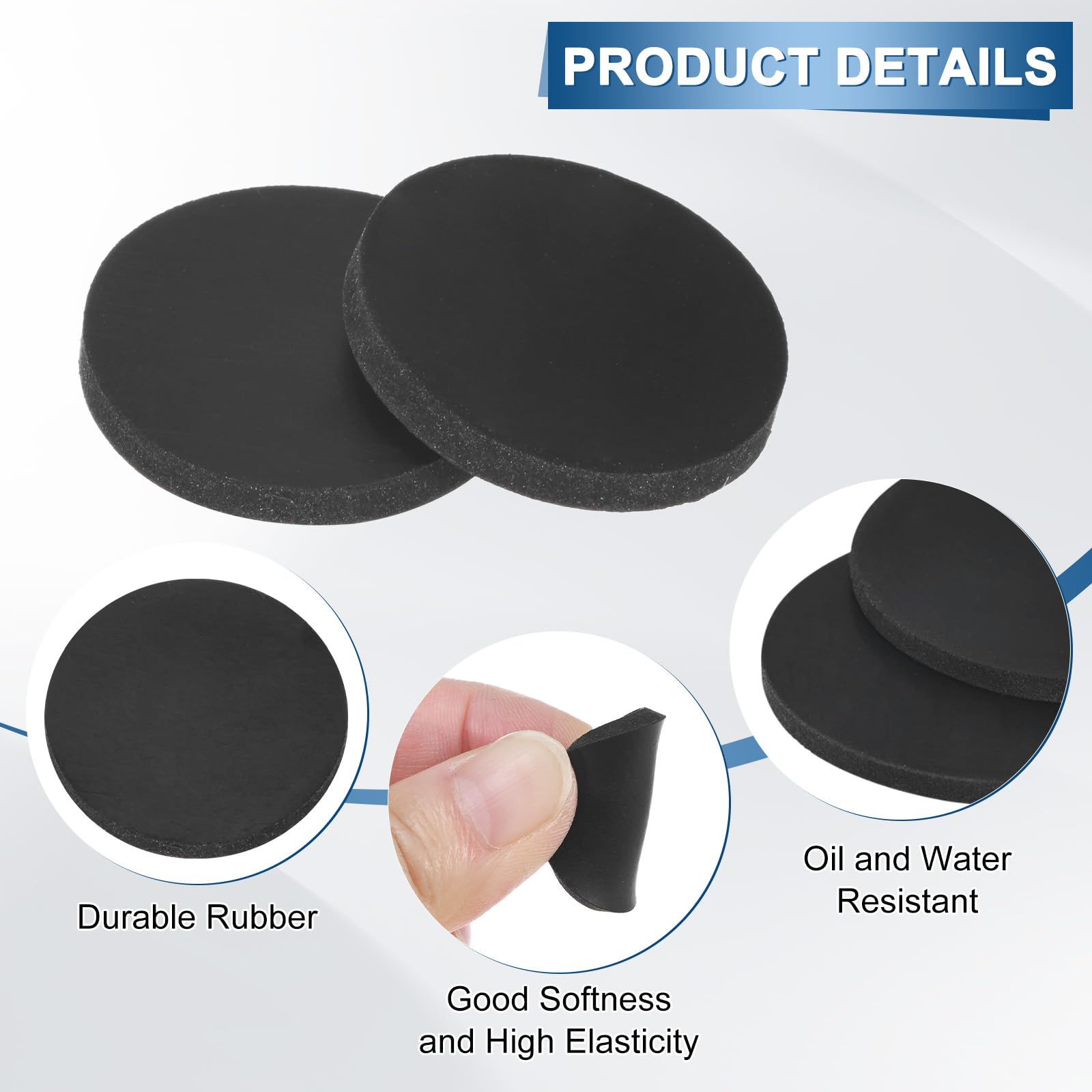 M METERXITY 30-Pack Rubber Solid Discs Washers - Image 2
