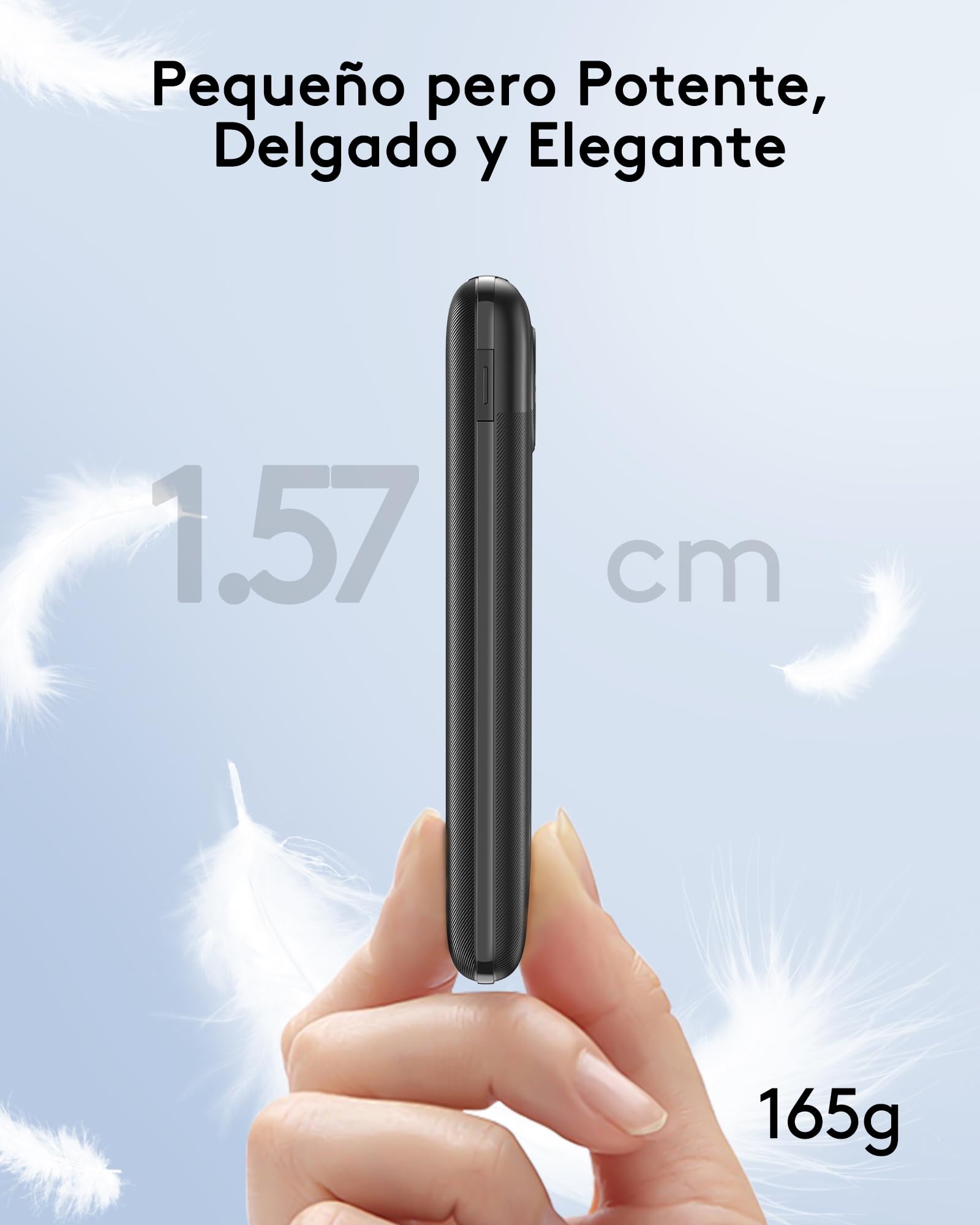 VEEKTOMX Mini Power Bank 10000mAh powerbank 22.5W PD3.0 QC3.0 Quick Charge USB C Portable Charger, mały rozmiar z 2 portami ładowania, kompatybilny z iPhone 15/iPad/Mini fan/Galaxy