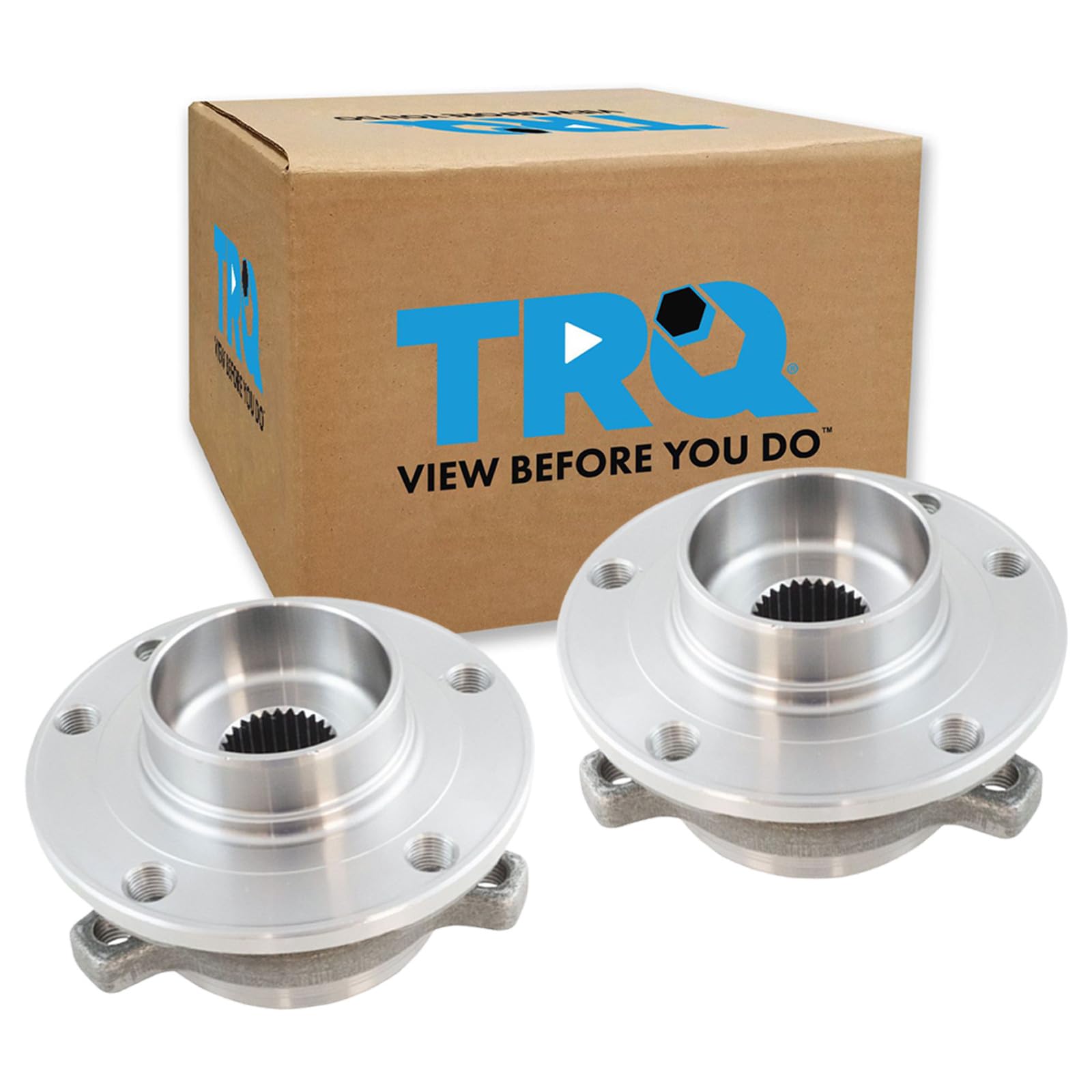 TRQ Front Left and Right Wheel Bearing and Hub Assembly Set 2 Piece