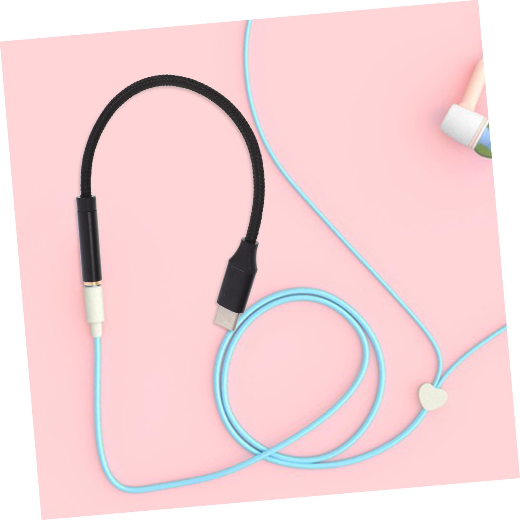 Mikikit 5stücke Type-c Kopfhörer Adapter Kabel Für Audio Langlebig Und Praktisch Kompatibel Mit Smartphones Und Tablets Für Musikgenuss Und Einfache Nutzung