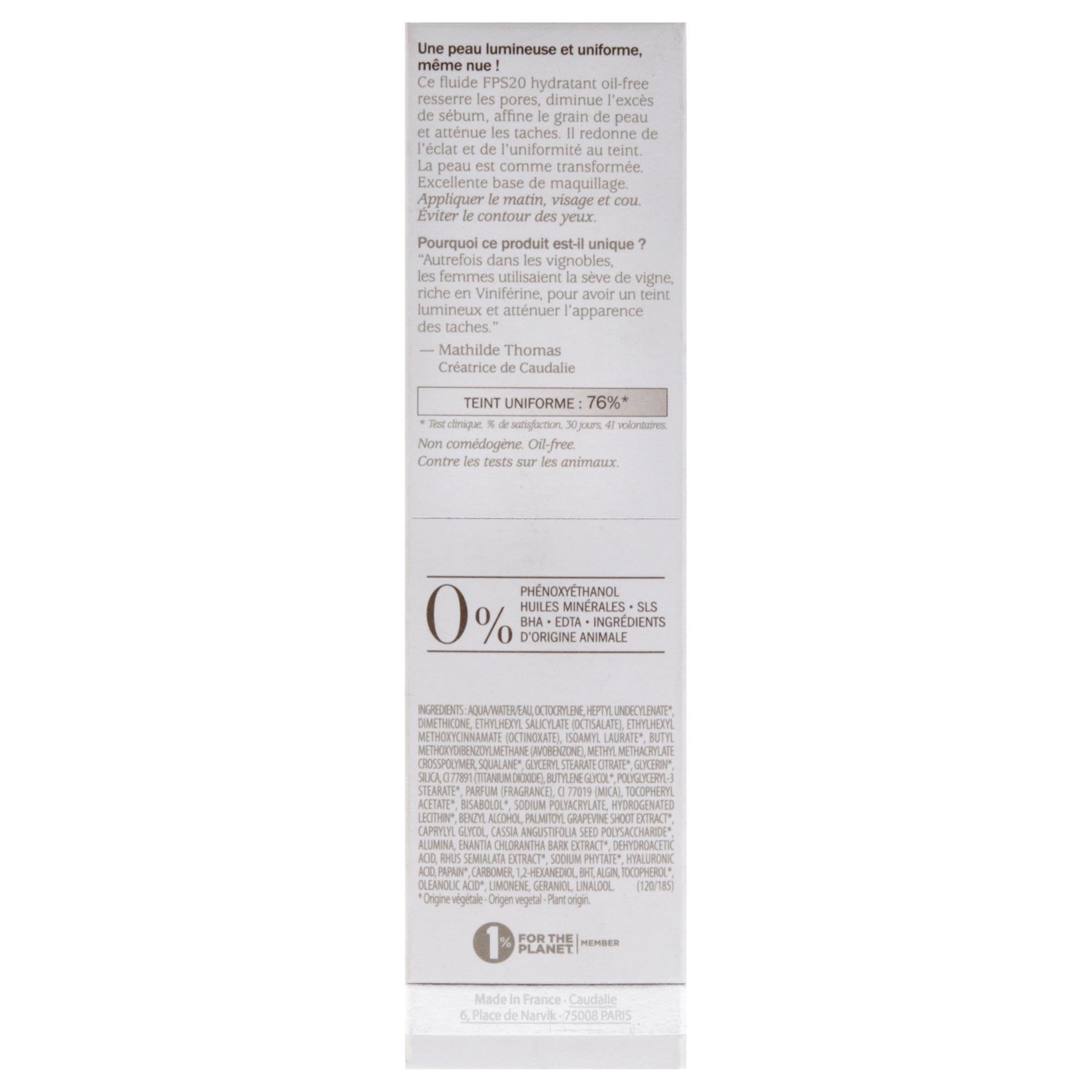 Caudalie Vinoperfect Fluido Piel Perfecta Fps20, 40 ml