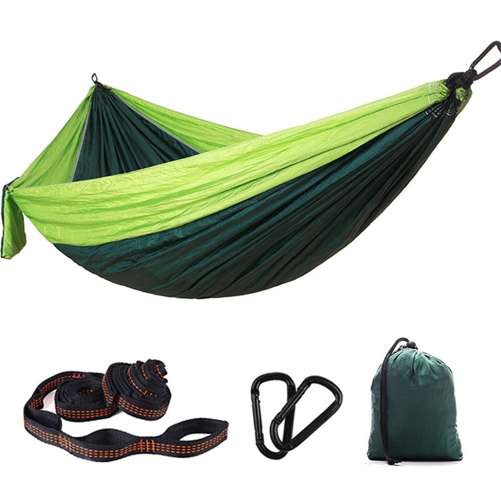 Amaca da viaggio in tessuto for paracadute in nylon | Viaggio in campeggio multicolore 270 cm x 140 cm: tempo libero all'aria aperta(D)