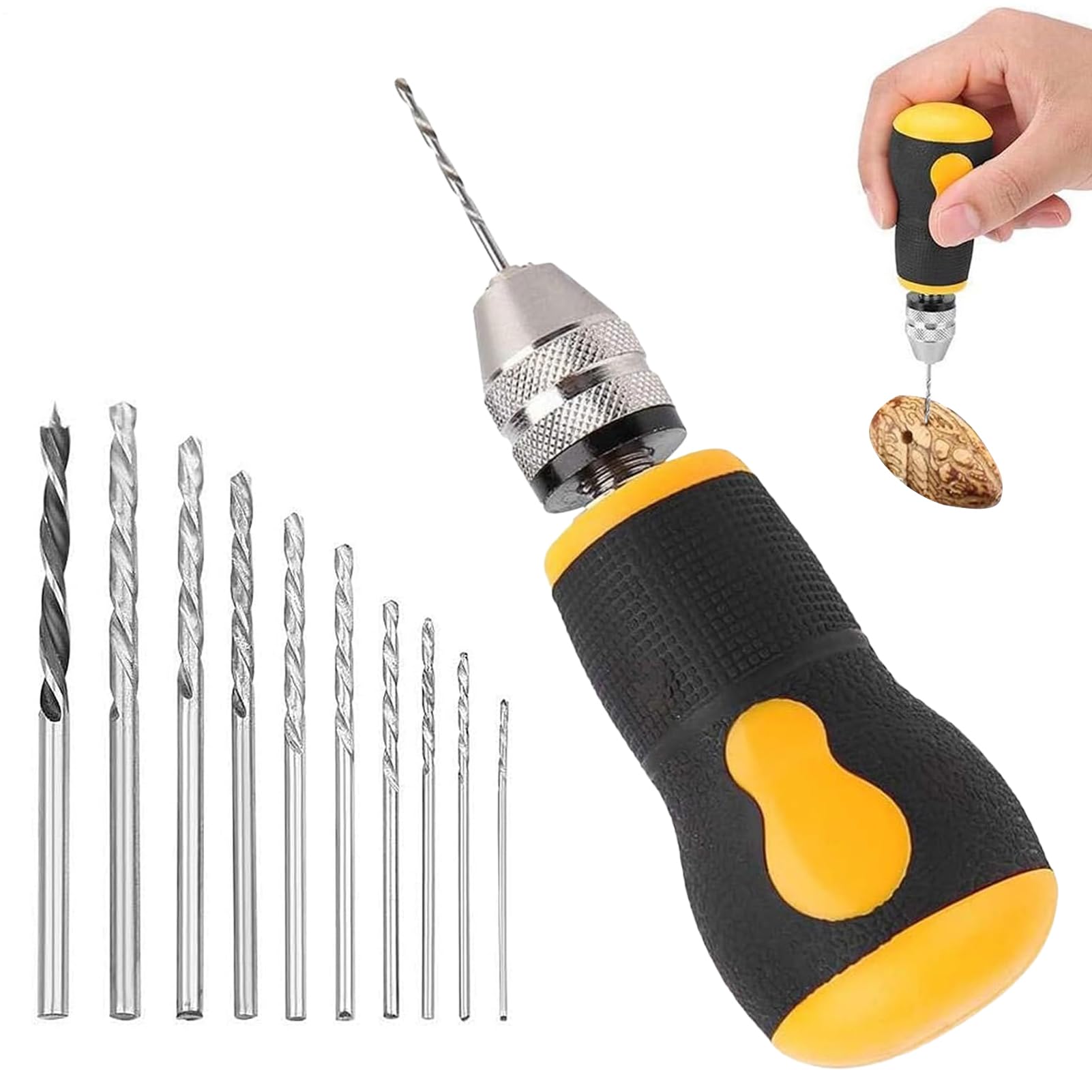 Taladro Manual Eléctrico De Precisión - Mini Taladro Electrónico, Herramienta Giratoria Para Perforaciones Delicadas | Taladro De Mano Compacto Para Joyas, Herramienta De Precisión Para Bricolaje