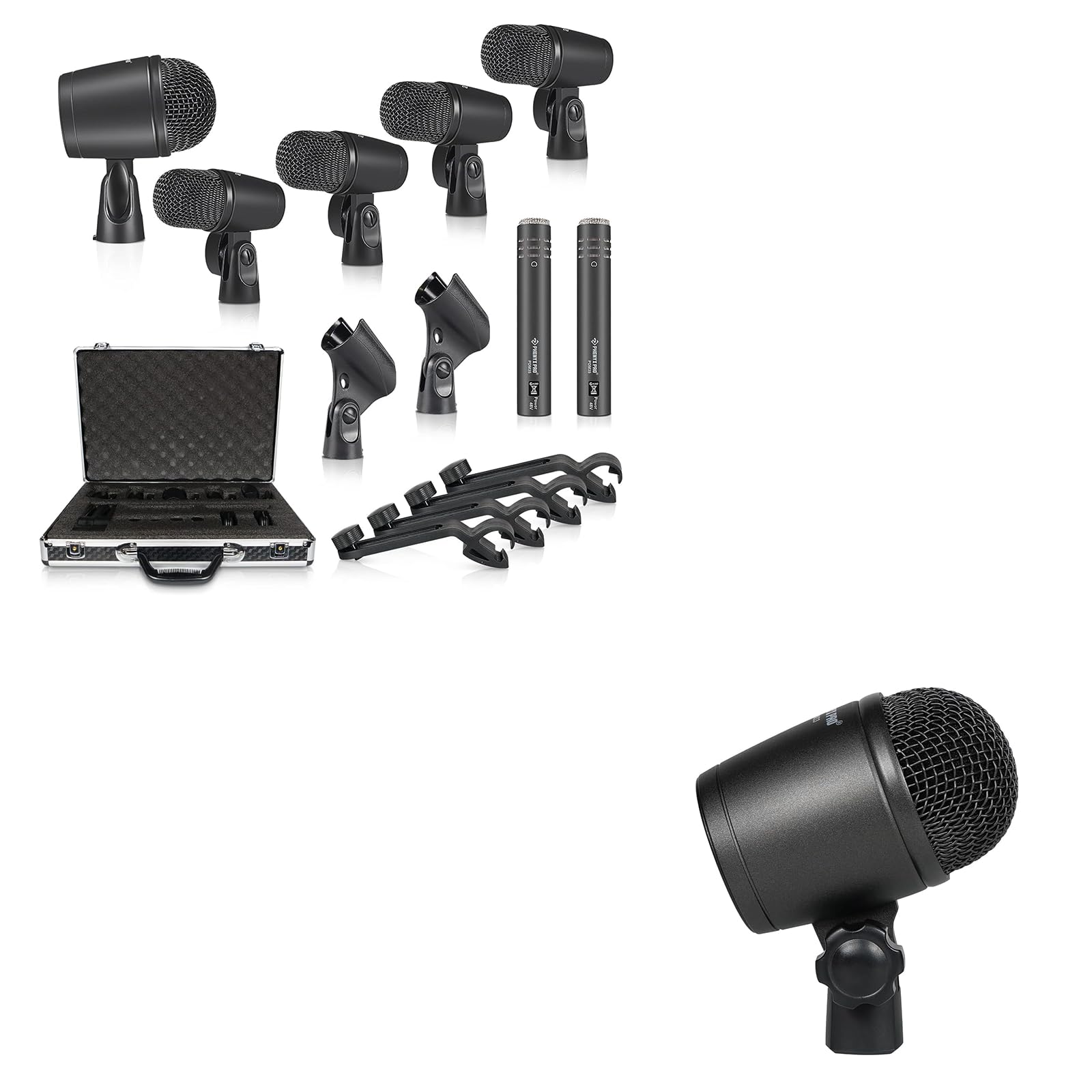 Amazon.com: Phenyx Pro Drum Microphone Kit PTD-10 Bundle with