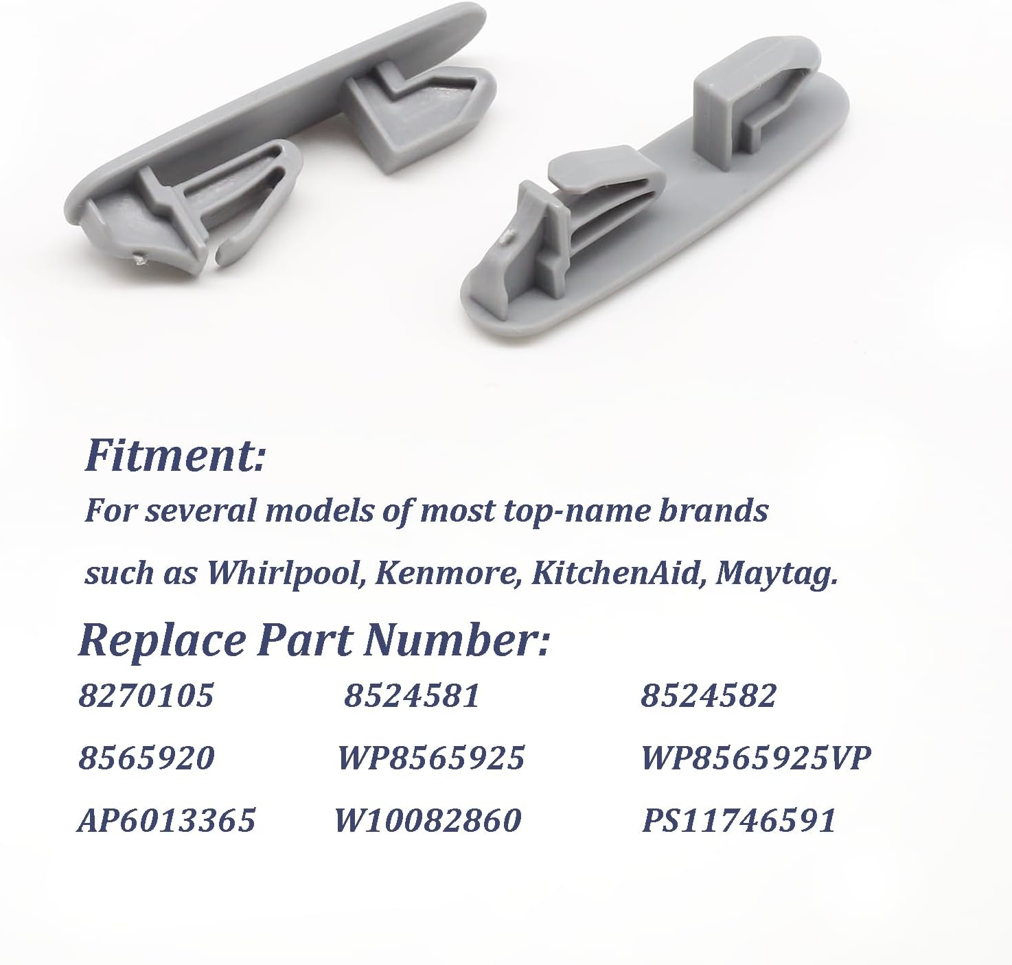 2 Pack Dishwasher Track Stop Replacement for Whirlpool WP8565925