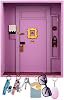 Friends Key Holder, Friends Monica's Door Wall Key Holder Key Hooks Wall Mounted with 6 Hooks Handmade Key Hooks Key Rack Holder Friends Home Decor for Entryway, Bathroom, Living Room, OfficePurple
