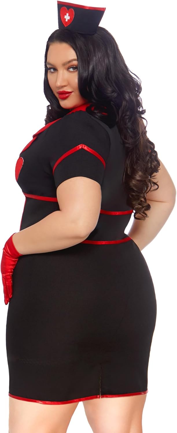 Leg Avenue Women's 2 Pc Bedside Babe Nurse Costume with Dress, Hat - Image 3