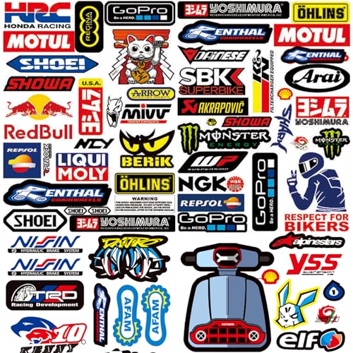 3 Fogli Casco Moto Impermeabili in Vinile Sponsor Monster Adesivi Energy Motocross Valigia Sci Mtb Stickers per Grafica Bicicletta Sono Adatti Veicoli Elettrici, Auto e Altri Prodotti(D)