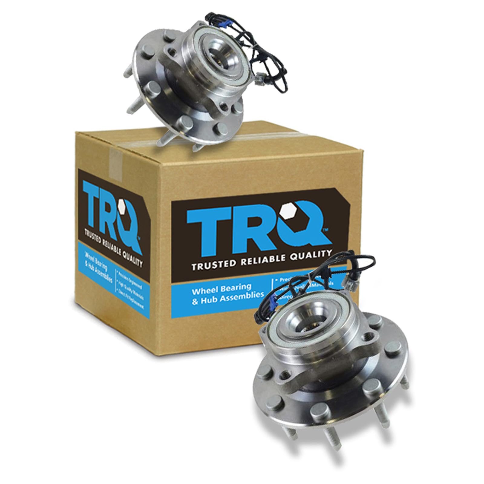 TRQ Front Wheel Bearing &amp; Hub Assembly Set