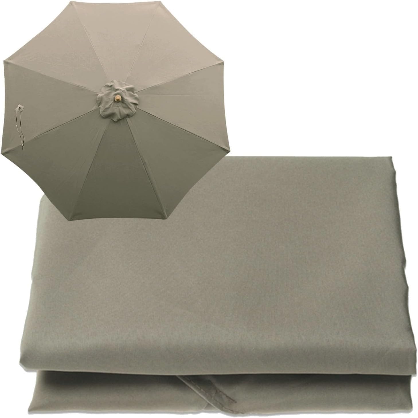 Auvent de Remplacement Pour Parasol Déporté 2m/2,7m/3/3.5m, Toile de Rechange Pour Parasol Déporté 6 Ribs/8 Ribs, Housse De Rechange Pour Parasol de Jardin Terrasse Plage(Chameau,3.0M/6 arms)