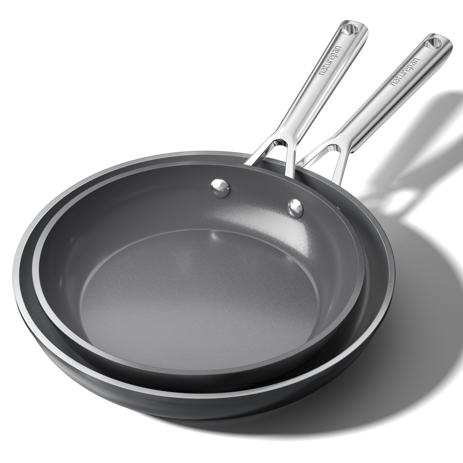 DiamondTitan Ceramic 2-Piece Set 8 and 9.5 Inch