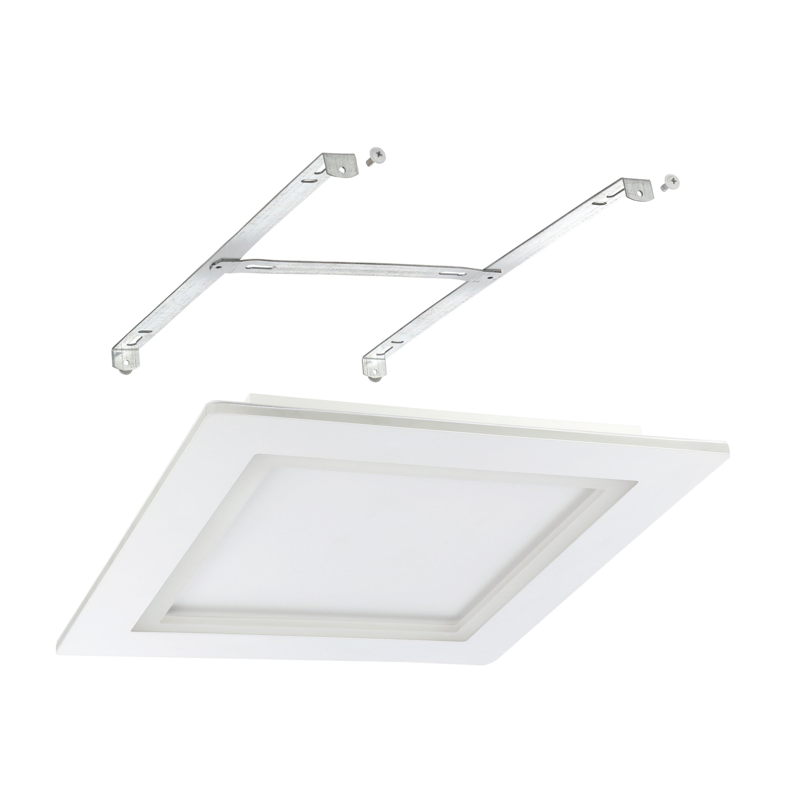 EGLO connect.z Smart Home plafoniera LED Padrogiano-Z, ZigBee, app | e controllo vocale Alexa, colore della luce regolabile (bianco caldo – freddo), RGB, plafoniera in metallo bianco, 45x45 cm
