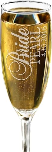 Classy Maid de la novia de dama de honor costumbre champaña vidrio One 625oz personalizada boda fiesta ceremonia champaña