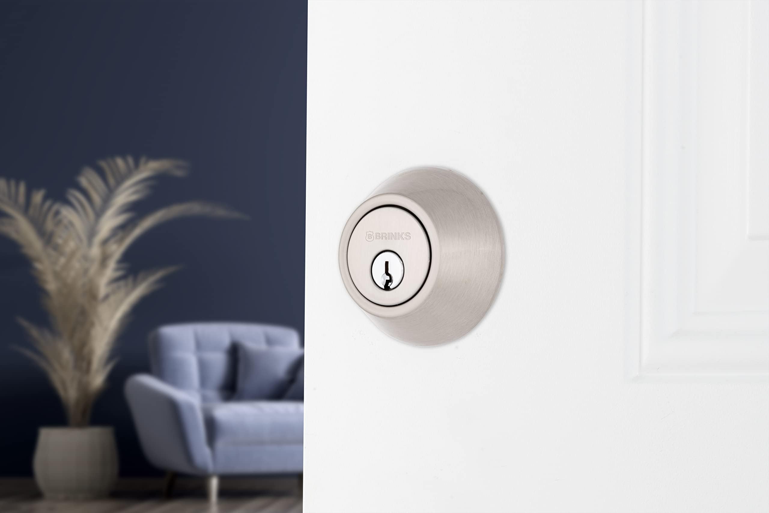 BRINKS – Front Door Lock – Traditional Single Cylinder Deadbolt – Easy Installation, Keyed Entry, Pick Resistant Security for Home and Residence