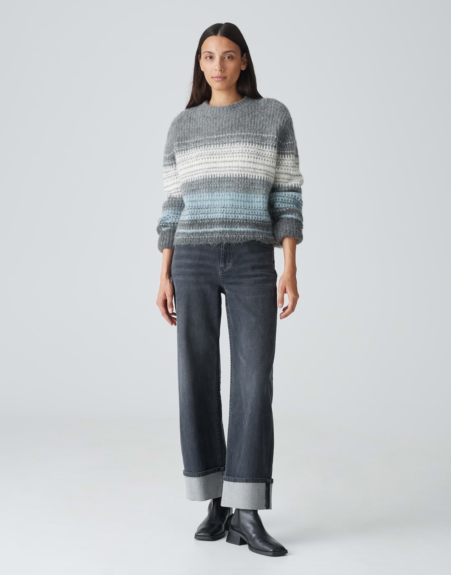 OPUS Damen Pullover | Strickpullover PRADETA Boxy Fit mit Alpaka