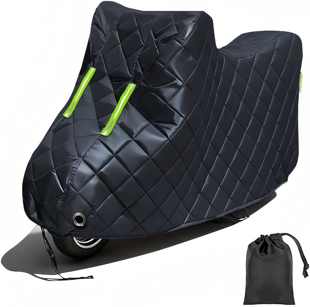 Winter Anti-Ice&Snow Motorcycle Cover for Yamaha FZS 1000 Fazer 210D Oxford Cotton Anti-Hail Motorbike Covers Waterproof Rain UV Dust proof With Buckles & Lining&Anti theft buckle Customized size