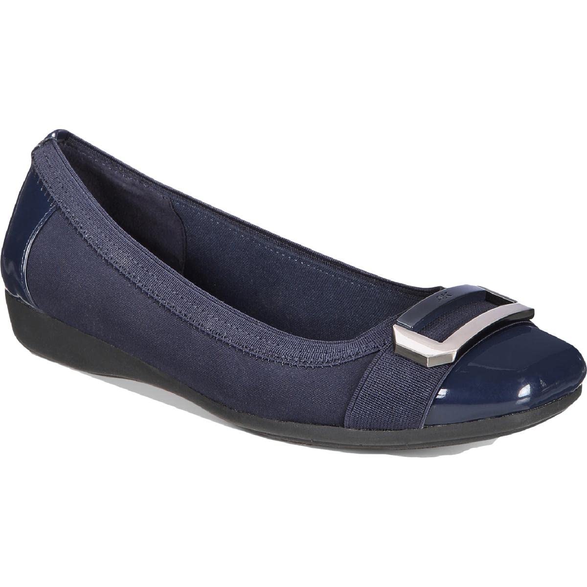 Anne Klein Women's Uplift Slip On Ballet Flat, Navy, 7.5 M US
