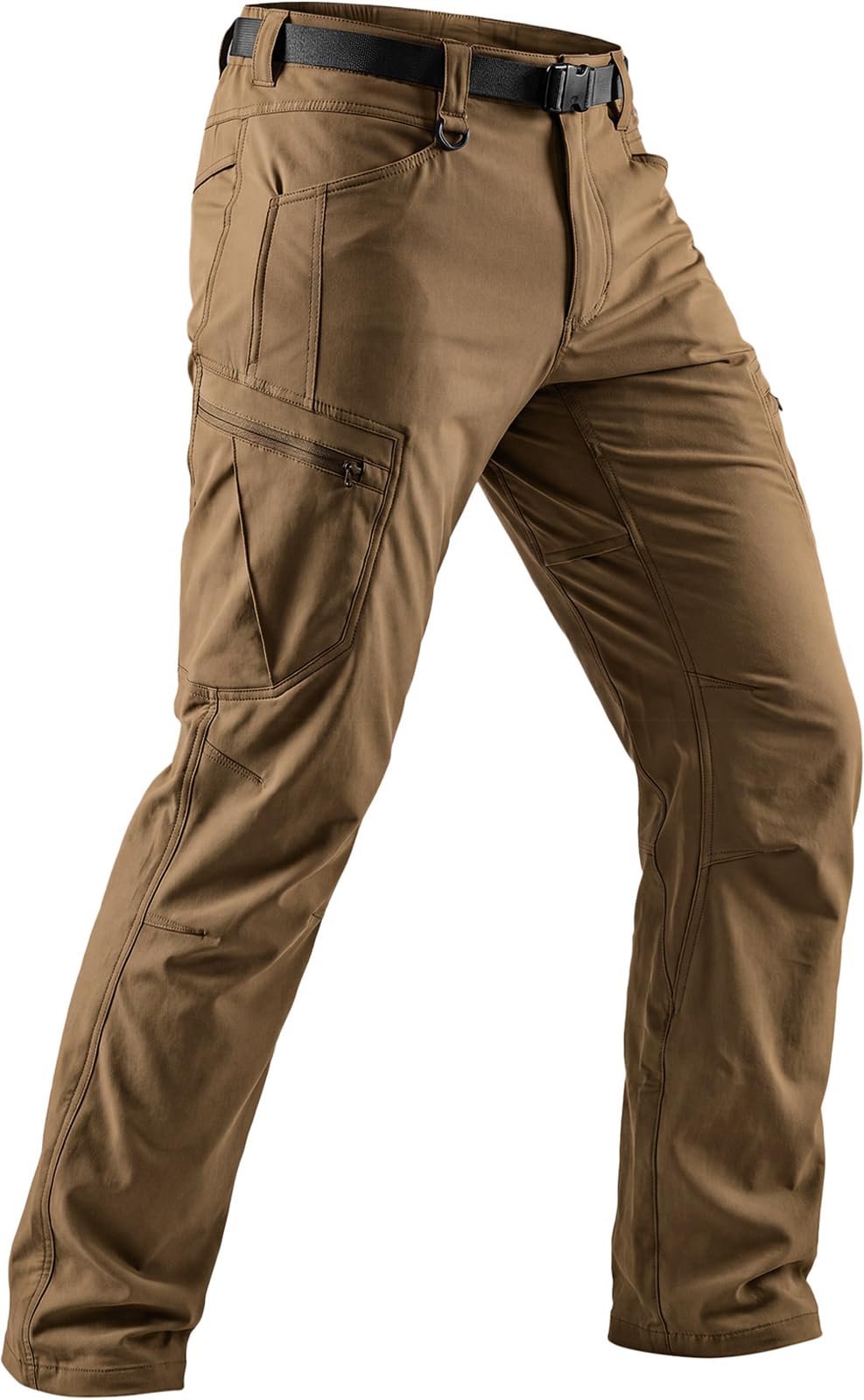 CQR Men's Quick Dry Tactical Pants, Water Resistant Outdoor Pants, Lightweight Stretch Cargo Work Hiking Pants