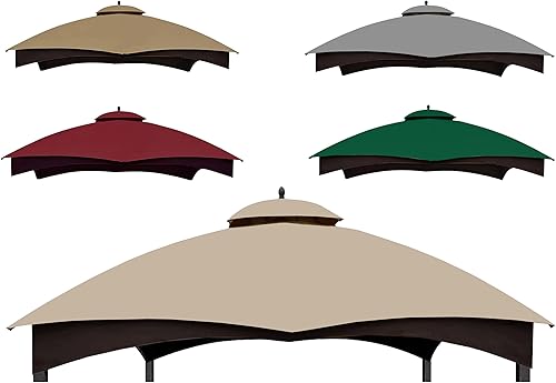 SCOCANOPY Parte superior de repuesto beige claro para cenador Lowe's Allen Roth 10X12 modelo #GF-12S004B-1#GF-12S004BTO#TPGAZ17-002C