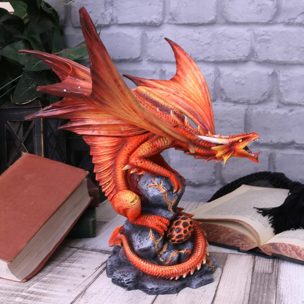 Nemesis Now Figura de dragón de Fuego Adulto Anne Stokes de 24,5 cm, Resina, Rojo, Talla única
