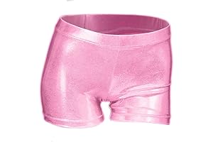 Aosva Girls Pink Sparkle Dance Tumbling Athletic Gymnastics Shorts (2-14 Years)