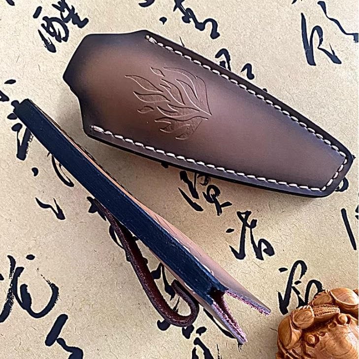 1PC Leather Knife Sheath for Belt Loop, Protective Case with Snap Closure Fits for Outdoor Camping, Hiking, Farm