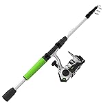 Zebco Roam Spinning Reel and Telescopic Fishing Rod Combo, Extendable 19-Inch to 6-Foot Telescopic Fishing Pole with ComfortGrip Rod Handle, Instant Anti-Reverse Fishing Reel, Green