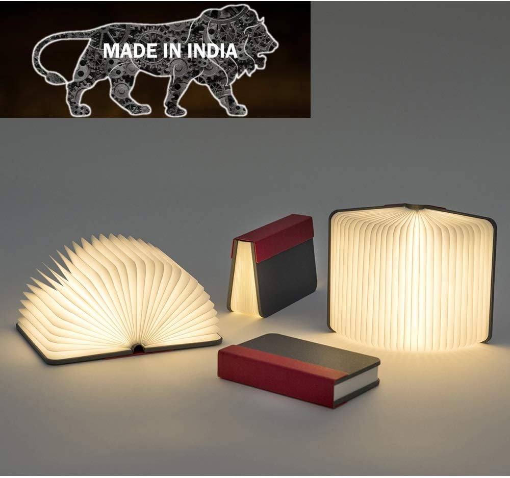 Grab Classy Folding Durable With Strong Usb Slot Rechargeable And Portable Night Book Lamp (Black, Pack Of 1, Paper)