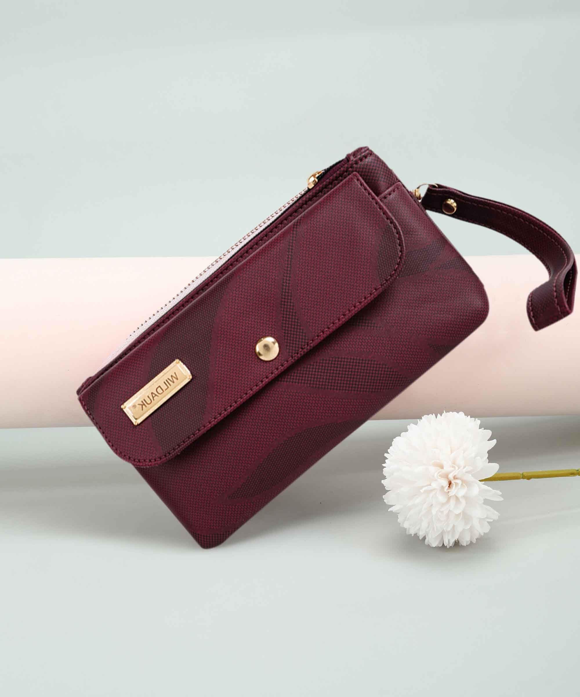 wildauk Casual, Formal, Party Maroon Clutch () MAROON-CLUTCH 14-picture-53