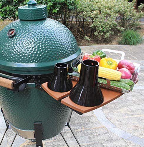 Ceramic Chicken Roaster Rack, Beer Can Chicken Stand Vertical Poultry Chicken Cooking Bbq Accessories, Non-Stick Ceramic Barbecue Tool For Grilling Like Bge Kamado Grill,Ovens,Smokers (Large+Small) #TOP5