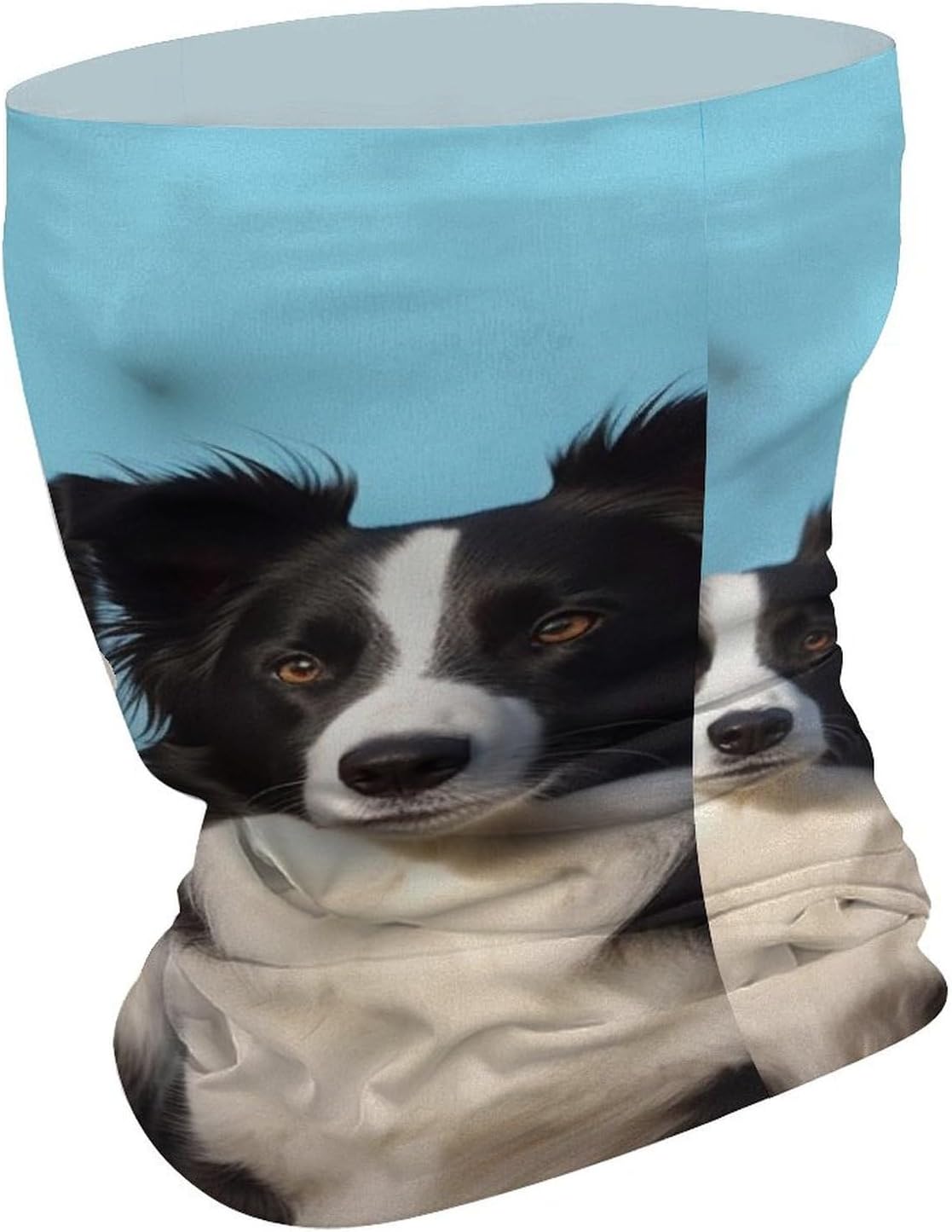 Border Collie Winter Neck Gaiter Windproof Face Cover Scarf Stylish Warmer Bandana Cloth Soft Face Mask for Men Women Sun Cooling Scarf for Skiing Hiking Cycling