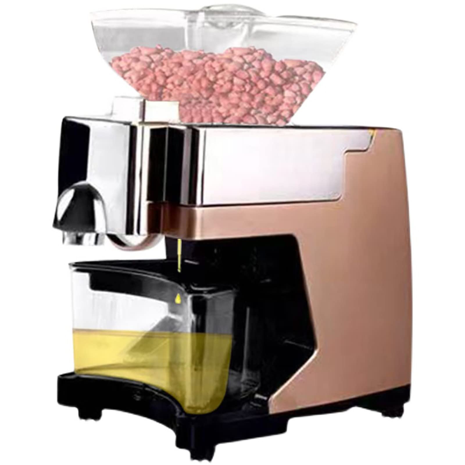 Máquina de prensa de aceite de cocina con indicador de voz inteligente, extractor de aceite de expulsor de aceite automático eléctrico para semillas de nuez, exprimidor de oliva, aguacate, coco, oli
