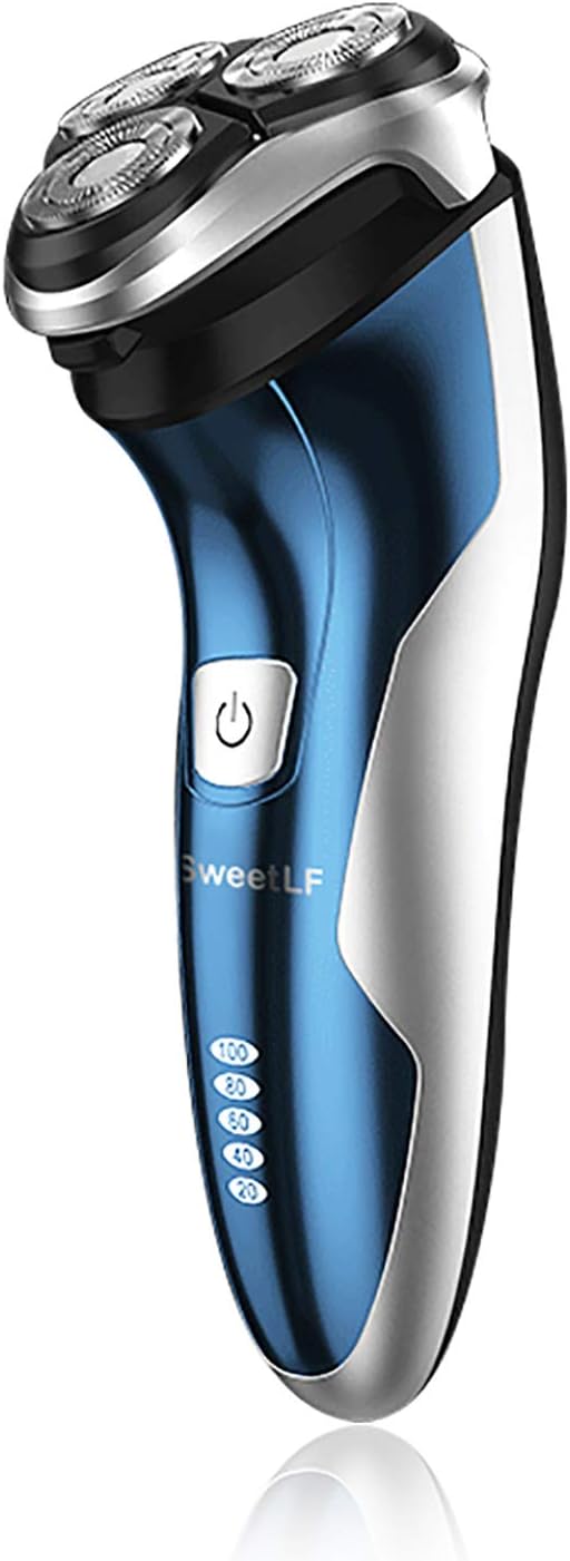 SweetLF Electric Shaver Rotary Shaver for Men Wet Dry Waterproof 2 in 1 Beard Trimmer Cordless Electric Razor USB Quick Rechargeable Shaving Razor for Men