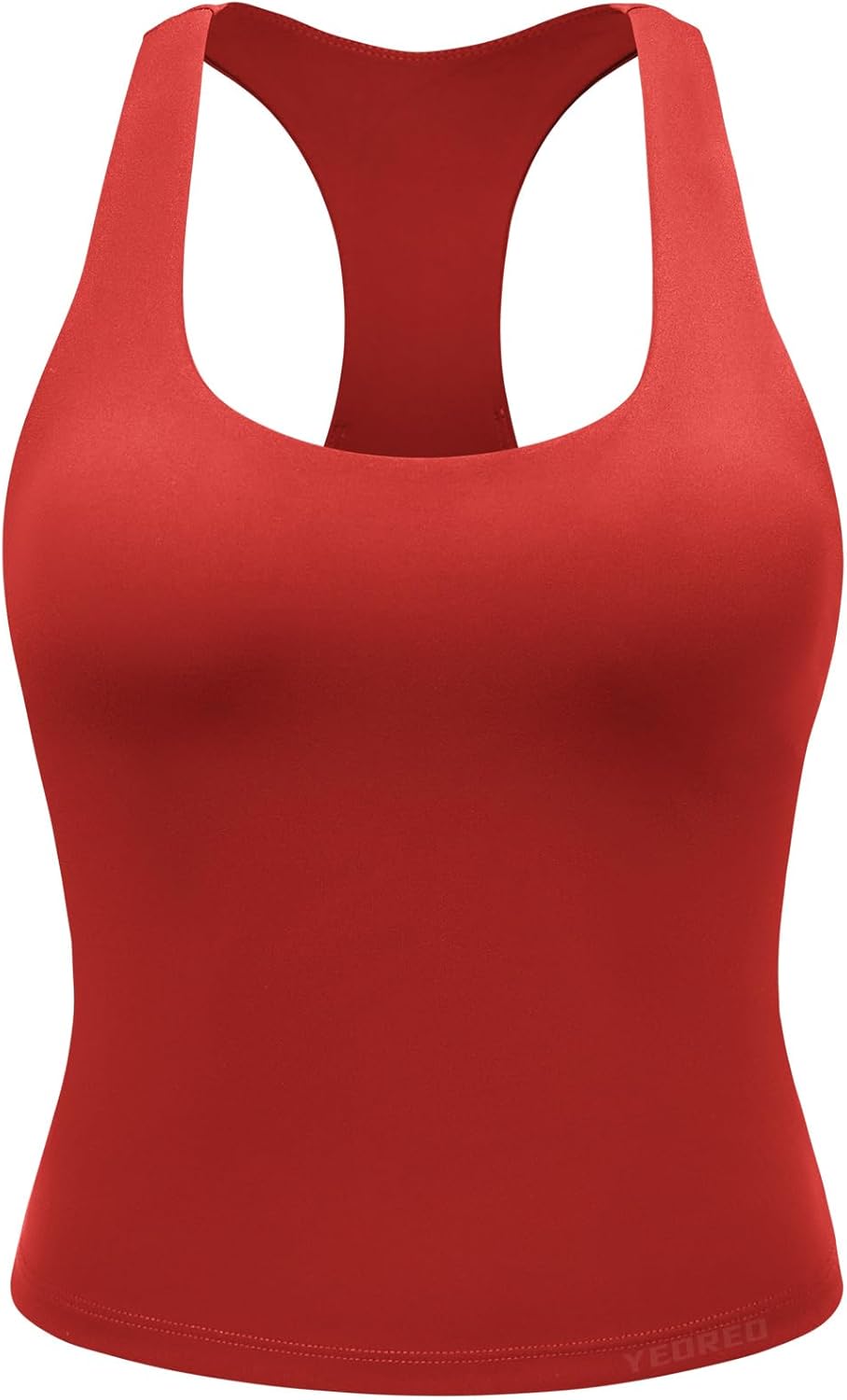 YEOREO Racerback Workout Tank Tops for Women Ackii U Neck Padded Camisole Tops Sleeveless Gym Yoga Shirts