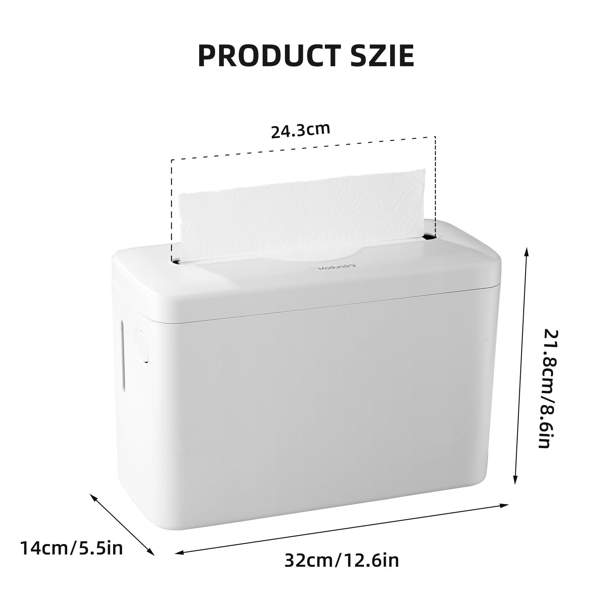 Papierhandtuchspender Tischspender für Multifold Papierhandtücher, Tissue Boxspender Kommerzielle Handtuchspender für Küche Badezimmer Büro Restaurant (Weiß)