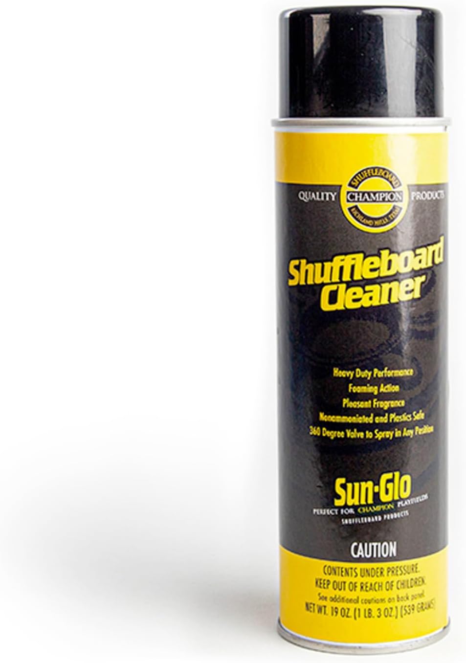 Shuffleboard Spray Cleaner – Heavy Duty Foaming Cleanser to Remove Wax Buildup & Grime – 19 oz Can