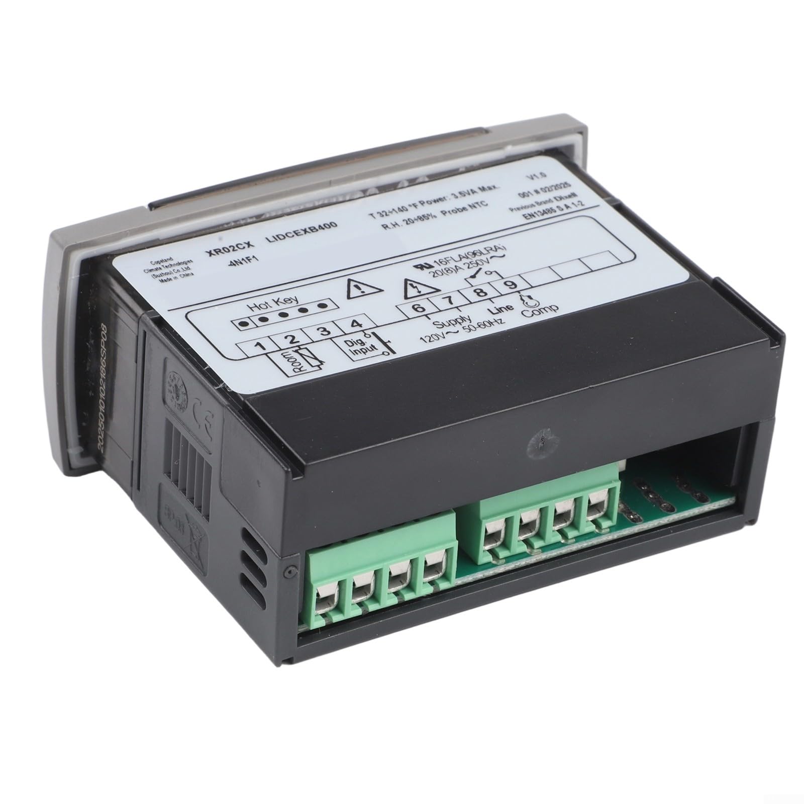 XR02CX-4N1F1 Regolatore di temperatura digitale, regolatore termostato da -40 a +99 °C con allarme intelligente per frigorifero vetrina refrigeratore