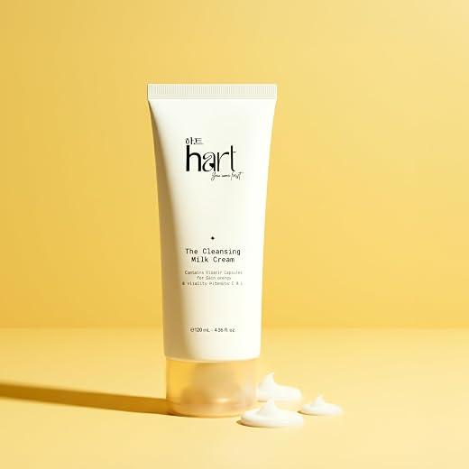 The Cleansing Milk Cream By Hart | Made in Korea | Brightening Exfoliating Foamy Face Wash Cream for Dry , Combination &amp; S...