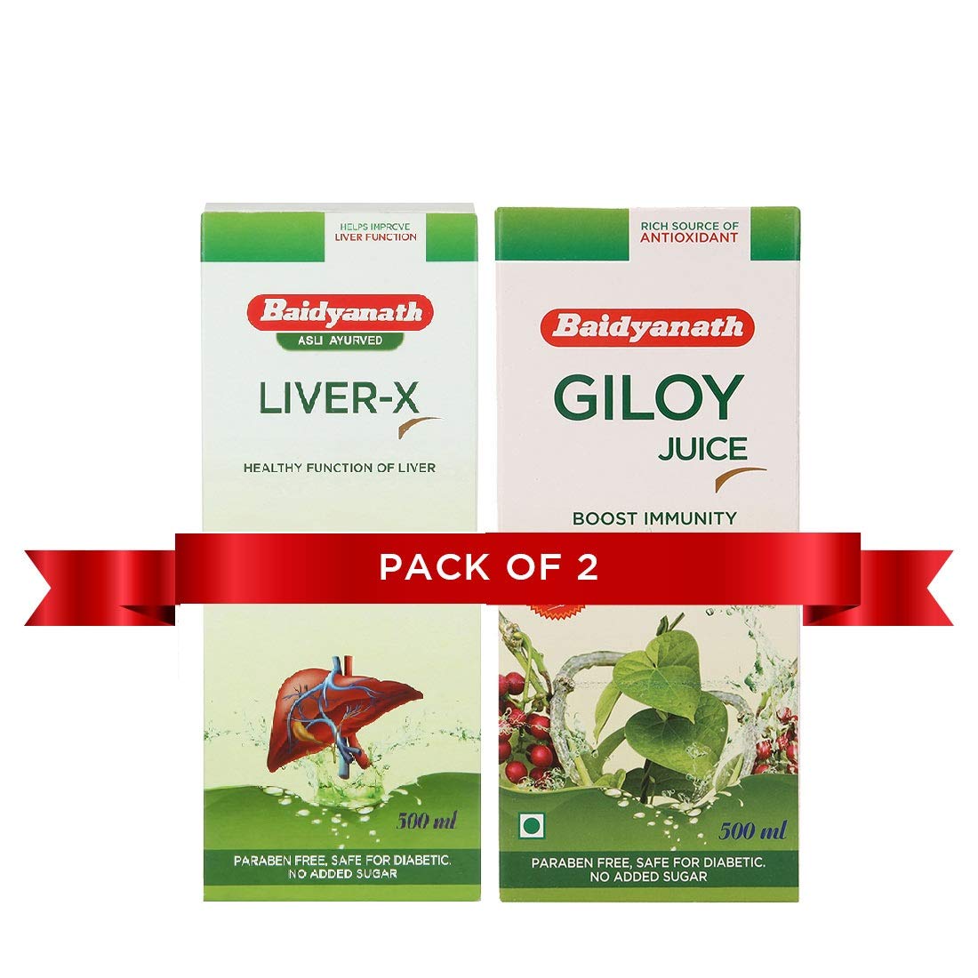 Baidyanath Jhansi Giloy & Liverx, 500 Ml, Pack of 2 Amazon.in